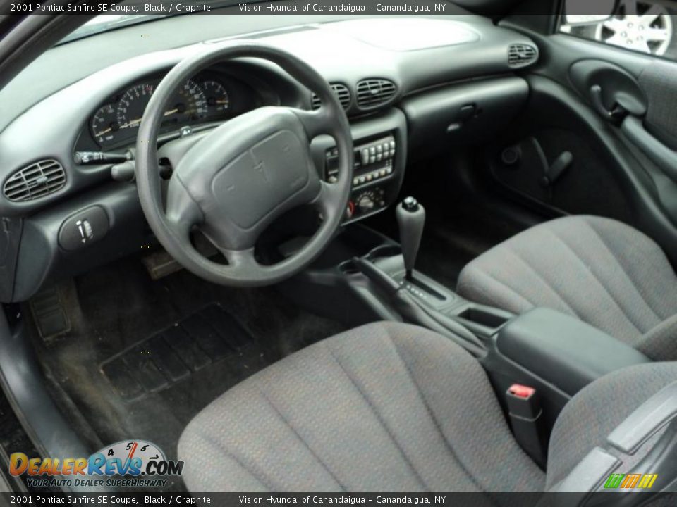 Graphite Interior - 2001 Pontiac Sunfire SE Coupe Photo #20