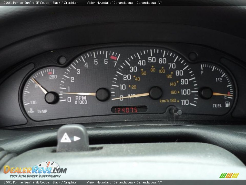 2001 Pontiac Sunfire SE Coupe Gauges Photo #30