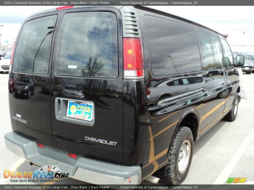 2001 Chevrolet Express 1500 Cargo Van Onyx Black / Dark Pewter Photo #2