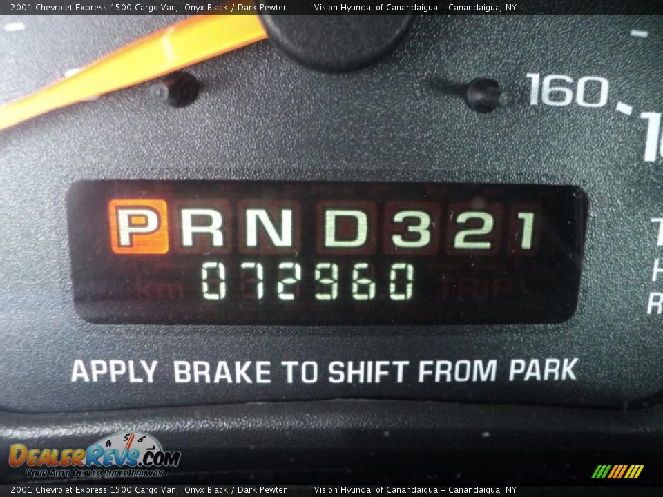 2001 Chevrolet Express 1500 Cargo Van Onyx Black / Dark Pewter Photo #5