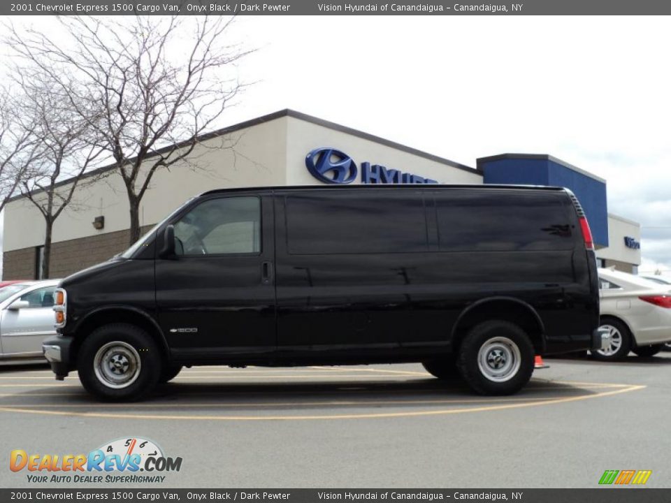 2001 Chevrolet Express 1500 Cargo Van Onyx Black / Dark Pewter Photo #6