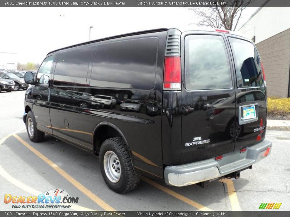 2001 Chevrolet Express 1500 Cargo Van Onyx Black / Dark Pewter Photo #7