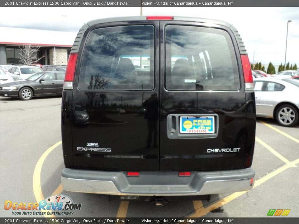2001 Chevrolet Express 1500 Cargo Van Onyx Black / Dark Pewter Photo #8