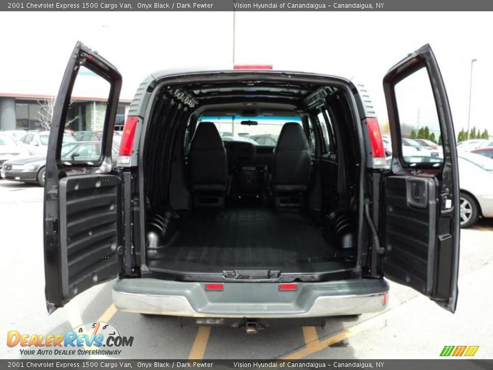 2001 Chevrolet Express 1500 Cargo Van Onyx Black / Dark Pewter Photo #9