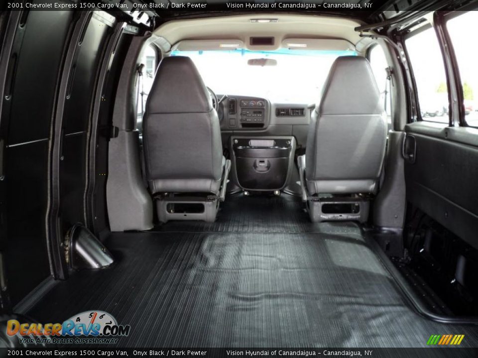 2001 Chevrolet Express 1500 Cargo Van Onyx Black / Dark Pewter Photo #10