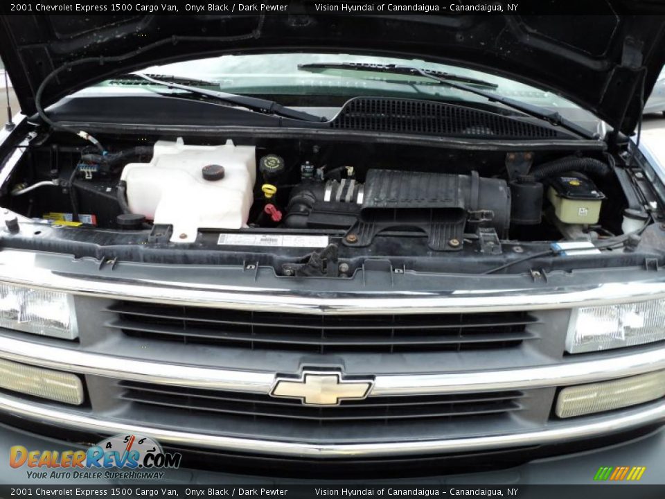 2001 Chevrolet Express 1500 Cargo Van Onyx Black / Dark Pewter Photo #14