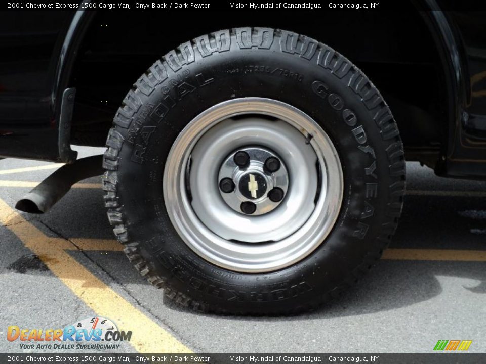 2001 Chevrolet Express 1500 Cargo Van Onyx Black / Dark Pewter Photo #17