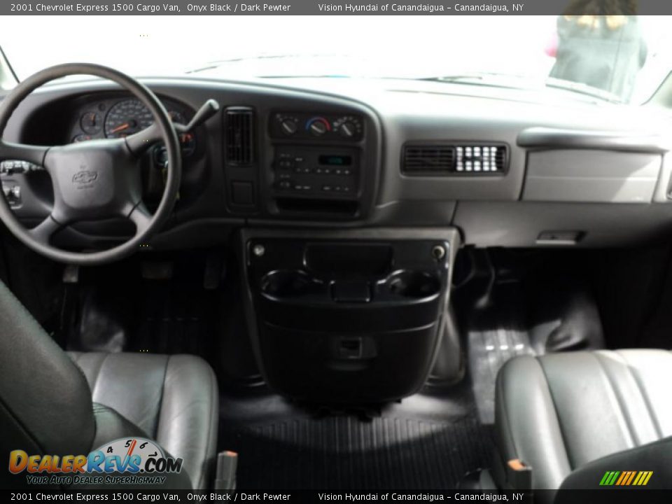 2001 Chevrolet Express 1500 Cargo Van Onyx Black / Dark Pewter Photo #24