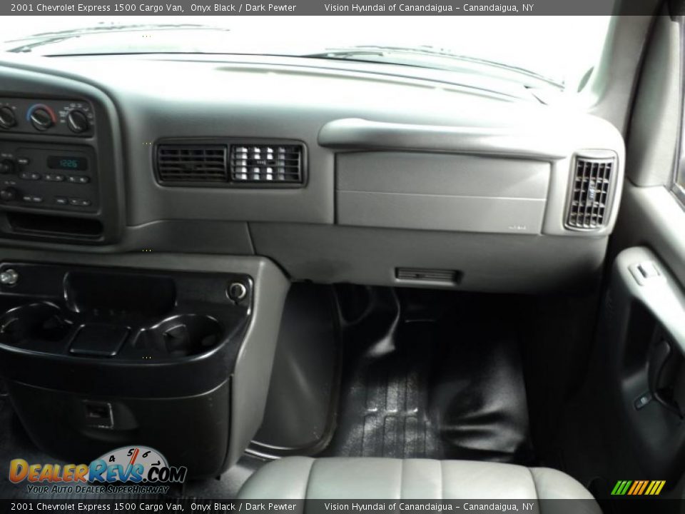 2001 Chevrolet Express 1500 Cargo Van Onyx Black / Dark Pewter Photo #25