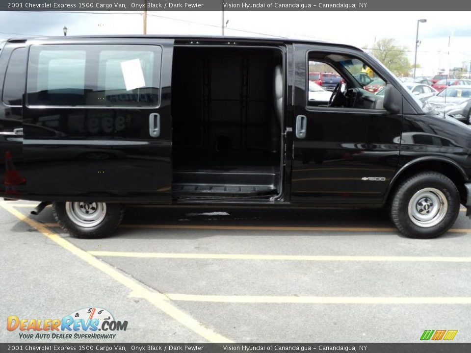2001 Chevrolet Express 1500 Cargo Van Onyx Black / Dark Pewter Photo #26