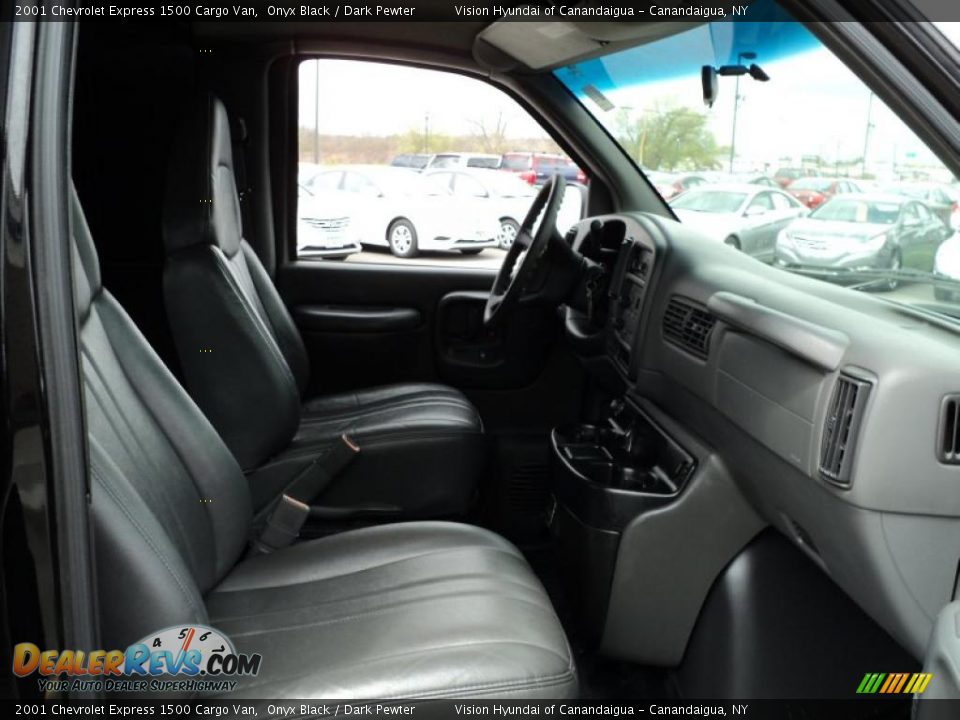 2001 Chevrolet Express 1500 Cargo Van Onyx Black / Dark Pewter Photo #28