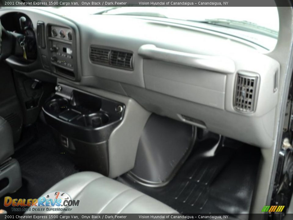 2001 Chevrolet Express 1500 Cargo Van Onyx Black / Dark Pewter Photo #29