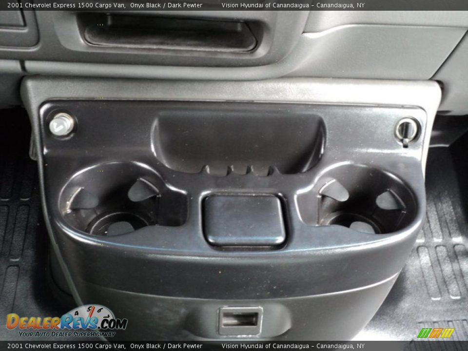 2001 Chevrolet Express 1500 Cargo Van Onyx Black / Dark Pewter Photo #35