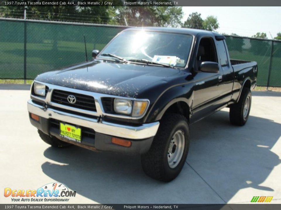 1997 Toyota Tacoma Extended Cab 4x4 Black Metallic   Grey Photo #7 