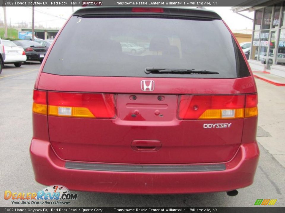 2002 Honda Odyssey EX Red Rock Pearl / Quartz Gray Photo #16