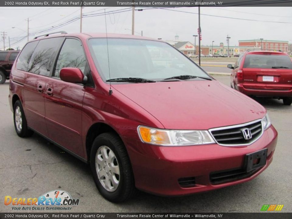 2002 Honda Odyssey EX Red Rock Pearl / Quartz Gray Photo #22