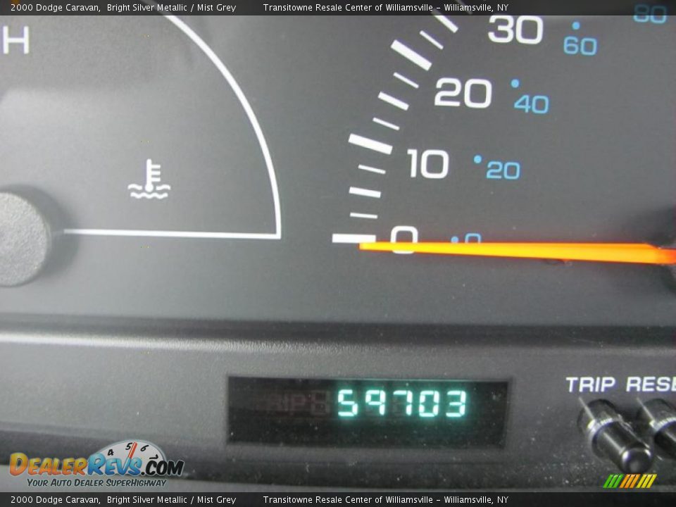 2000 Dodge Caravan Bright Silver Metallic / Mist Grey Photo #3