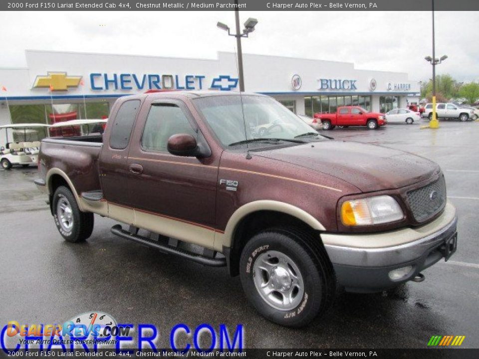 2000 Ford F150 Lariat Extended Cab 4x4 Chestnut Metallic / Medium Parchment Photo #1