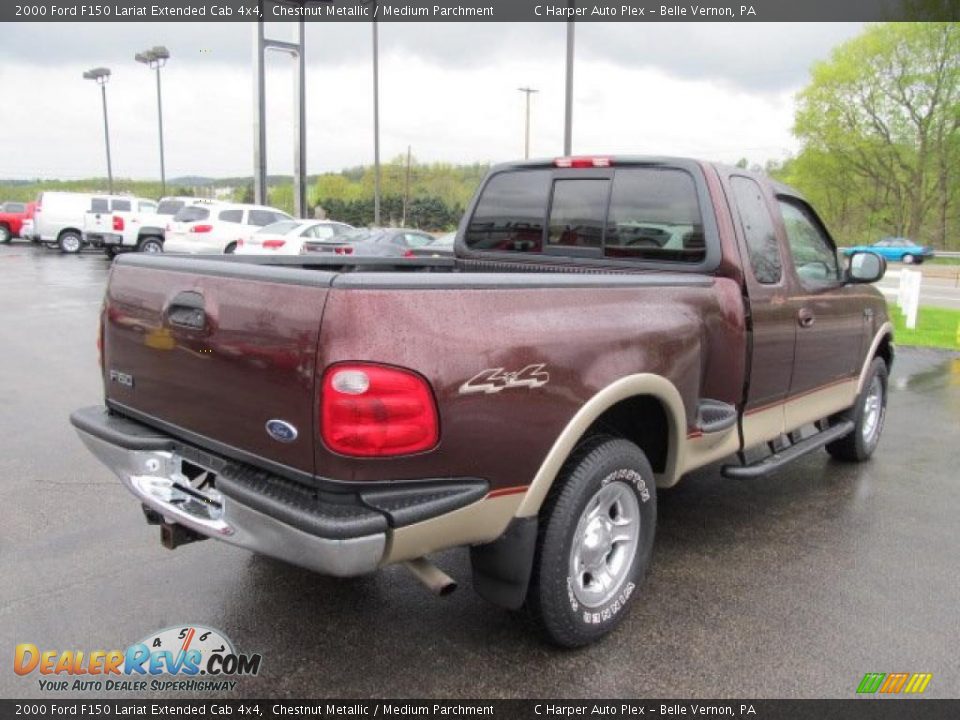 2000 Ford F150 Lariat Extended Cab 4x4 Chestnut Metallic / Medium Parchment Photo #10