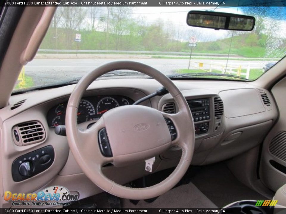 2000 Ford F150 Lariat Extended Cab 4x4 Chestnut Metallic / Medium Parchment Photo #19