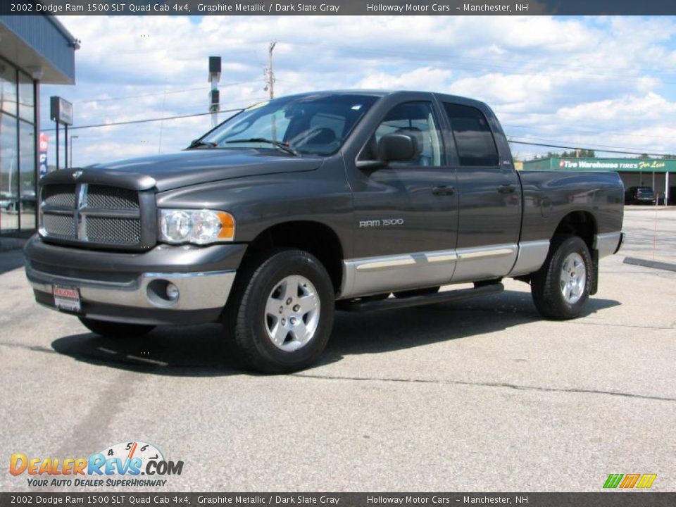 2002 Dodge Ram 1500 SLT Quad Cab 4x4 Graphite Metallic / Dark Slate Gray Photo #1