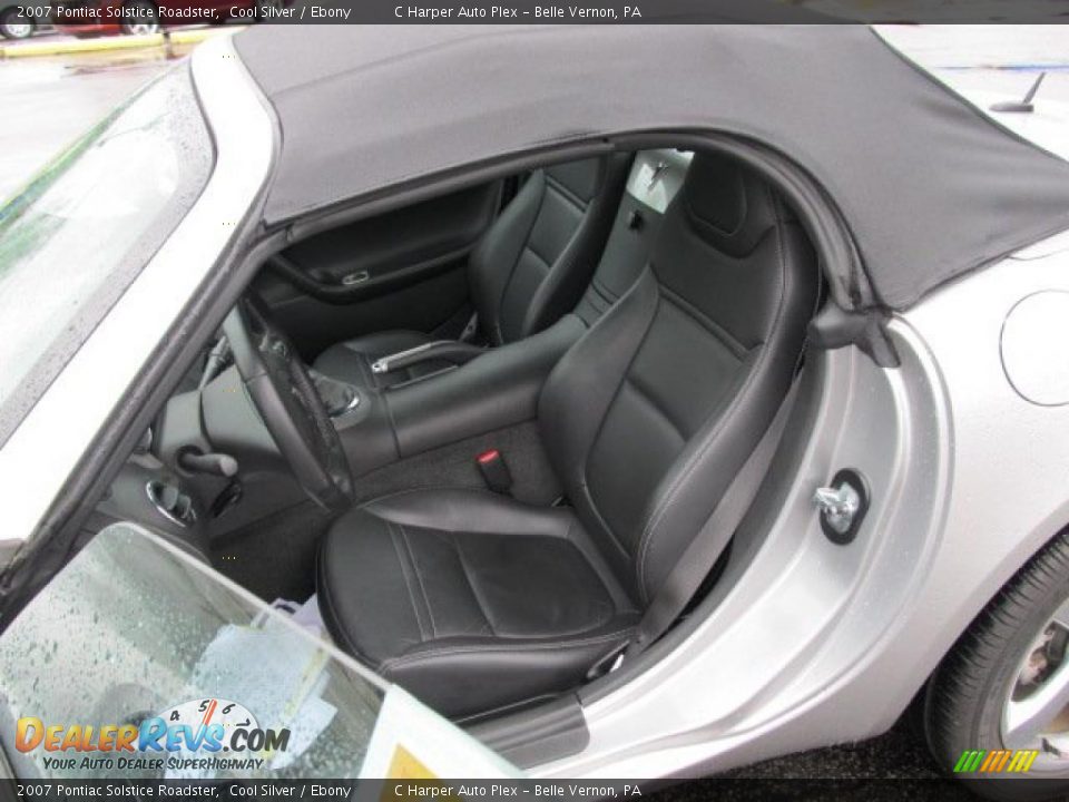 Ebony Interior - 2007 Pontiac Solstice Roadster Photo #15