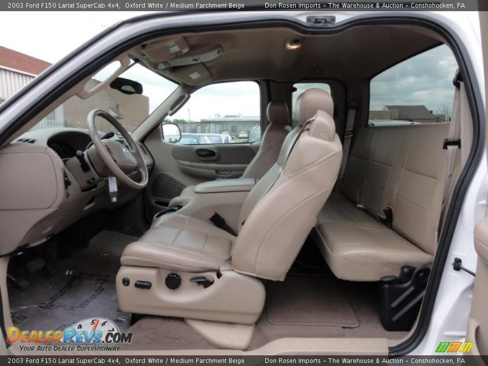 Medium Parchment Beige Interior - 2003 Ford F150 Lariat SuperCab 4x4 Photo #29