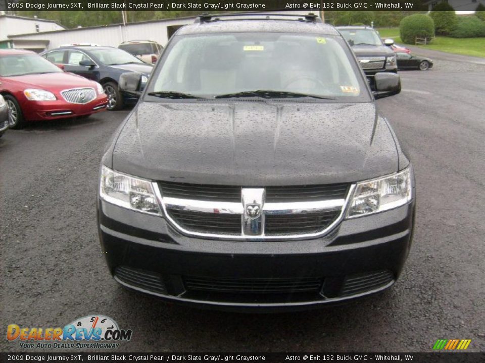 2009 Dodge Journey SXT Brilliant Black Crystal Pearl / Dark Slate Gray/Light Graystone Photo #2