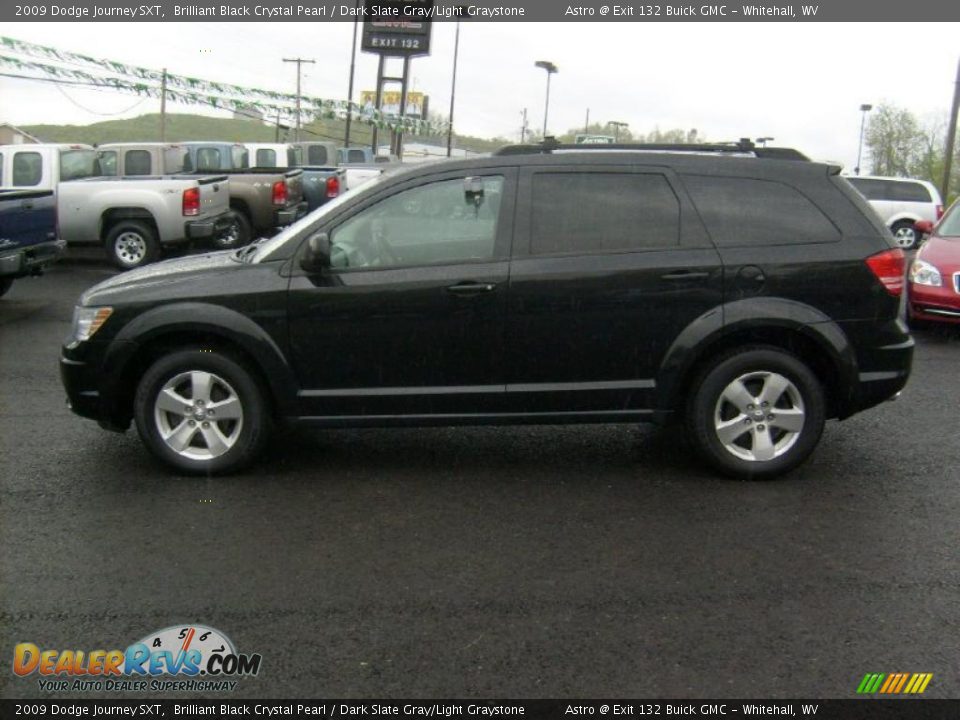 2009 Dodge Journey SXT Brilliant Black Crystal Pearl / Dark Slate Gray/Light Graystone Photo #4