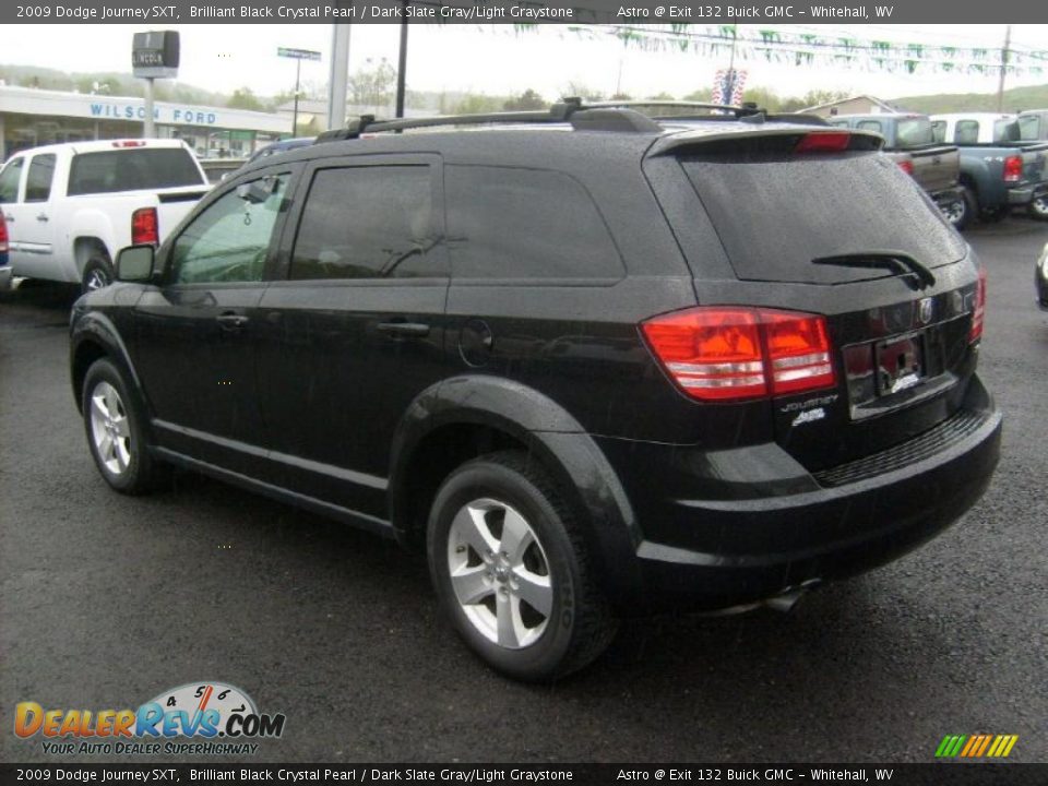 2009 Dodge Journey SXT Brilliant Black Crystal Pearl / Dark Slate Gray/Light Graystone Photo #5