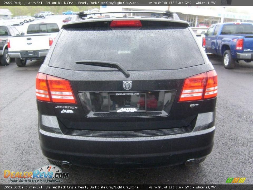 2009 Dodge Journey SXT Brilliant Black Crystal Pearl / Dark Slate Gray/Light Graystone Photo #6