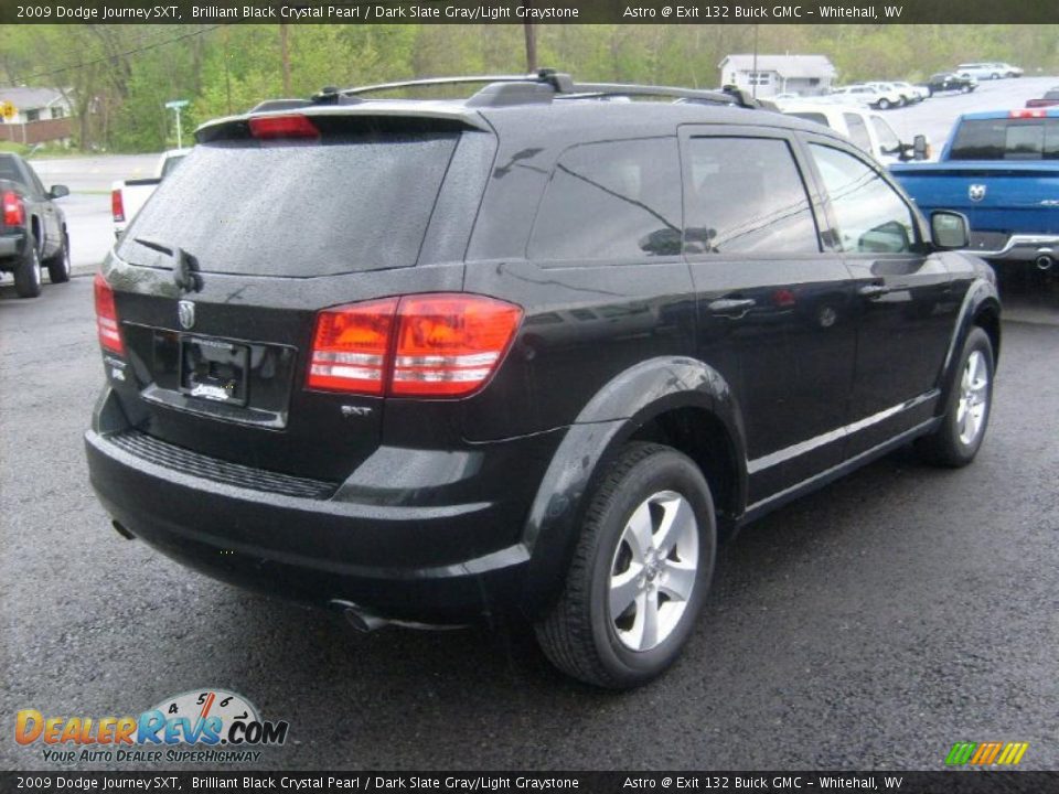 2009 Dodge Journey SXT Brilliant Black Crystal Pearl / Dark Slate Gray/Light Graystone Photo #7