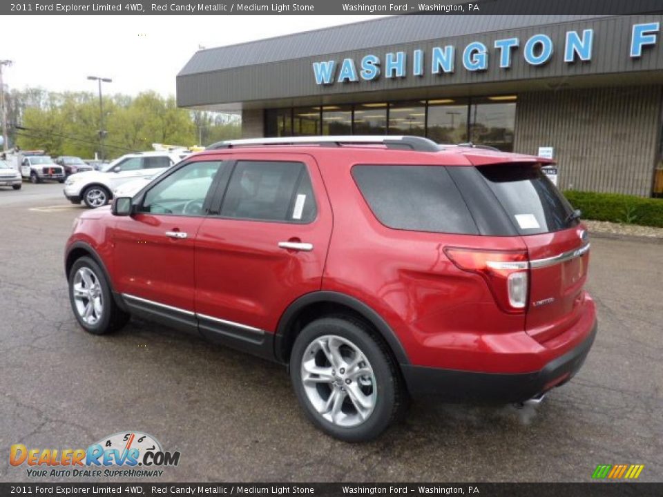 2011 Ford Explorer Limited 4WD Red Candy Metallic / Medium Light Stone Photo #2