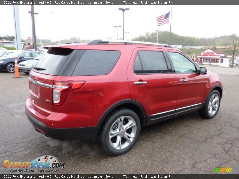 2011 Ford Explorer Limited 4WD Red Candy Metallic / Medium Light Stone Photo #4