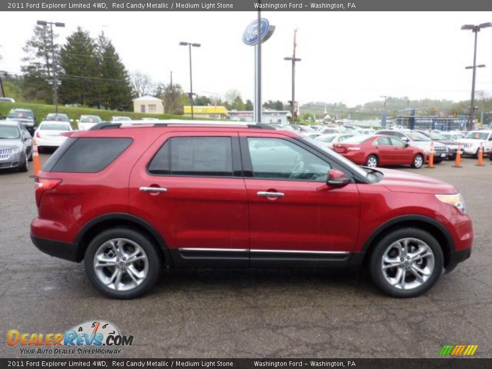 2011 Ford Explorer Limited 4WD Red Candy Metallic / Medium Light Stone Photo #5