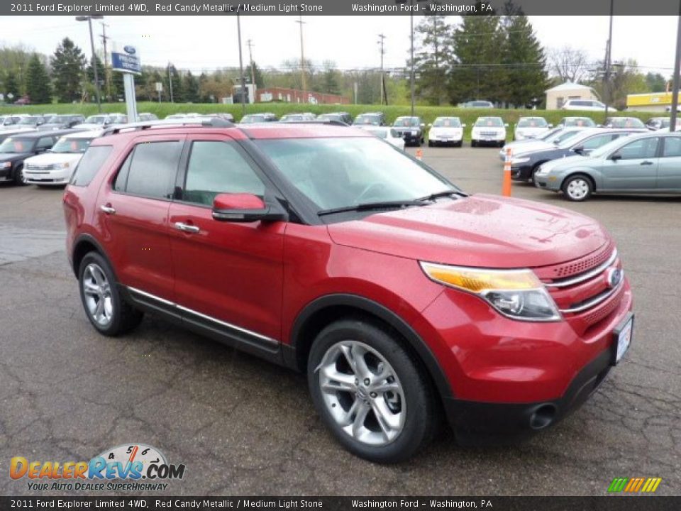 2011 Ford Explorer Limited 4WD Red Candy Metallic / Medium Light Stone Photo #6