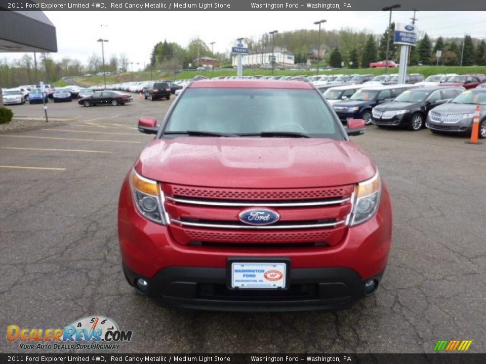 2011 Ford Explorer Limited 4WD Red Candy Metallic / Medium Light Stone Photo #7