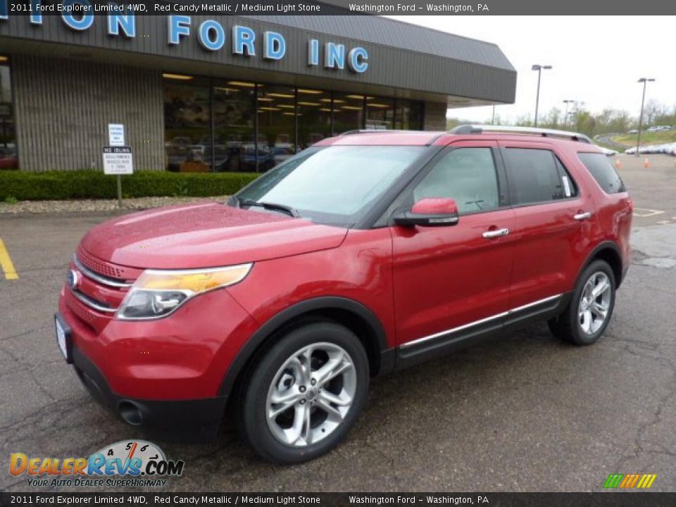 2011 Ford Explorer Limited 4WD Red Candy Metallic / Medium Light Stone Photo #8