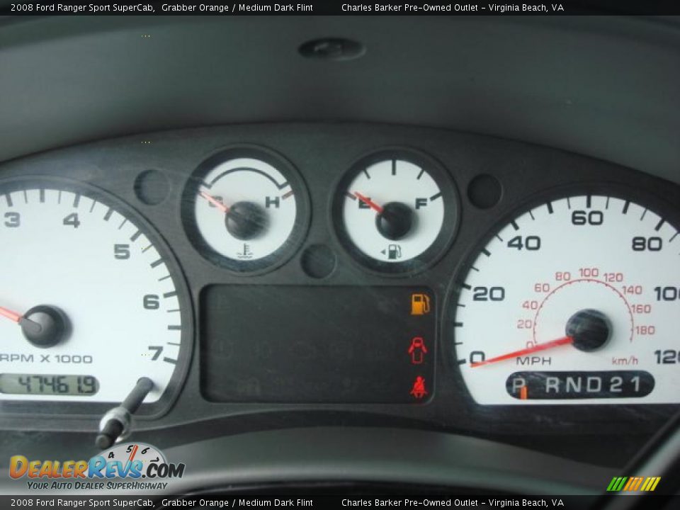 2008 Ford Ranger Sport SuperCab Gauges Photo #16