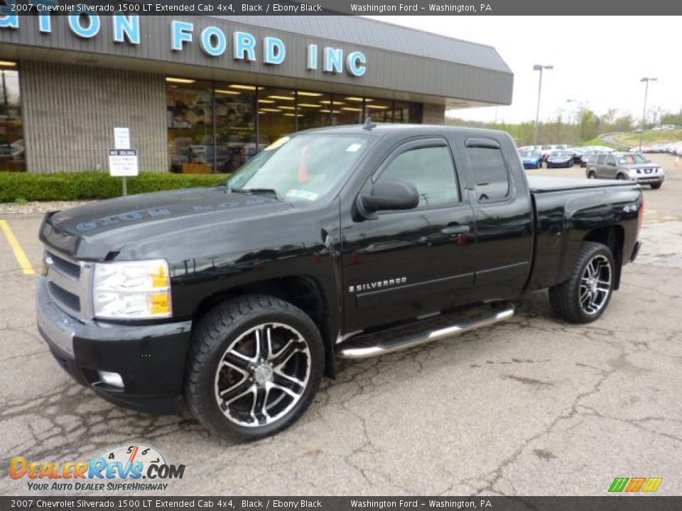 2007 Chevrolet Silverado 1500 LT Extended Cab 4x4 Black / Ebony Black Photo #8