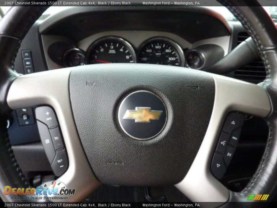 2007 Chevrolet Silverado 1500 LT Extended Cab 4x4 Black / Ebony Black Photo #19