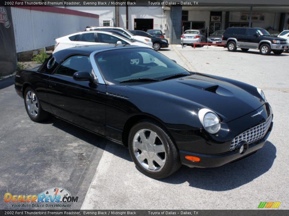 2002 Ford Thunderbird Premium Roadster Evening Black / Midnight Black Photo #6