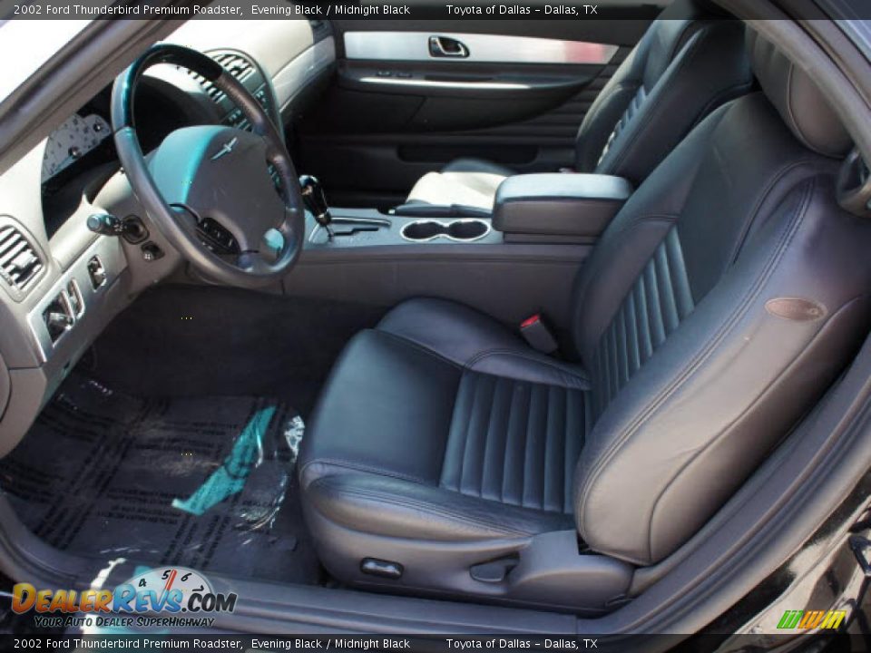 Midnight Black Interior - 2002 Ford Thunderbird Premium Roadster Photo #8