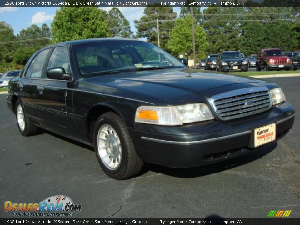 1998 Ford Crown Victoria LX Sedan Dark Green Satin Metallic / Light Graphite Photo #6