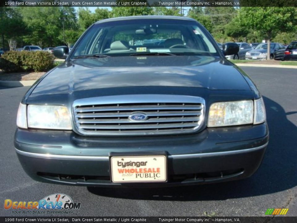 1998 Ford Crown Victoria LX Sedan Dark Green Satin Metallic / Light Graphite Photo #7