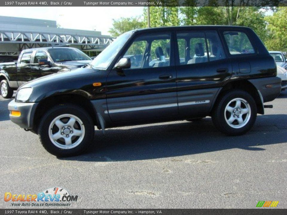 1997 Toyota RAV4 4WD Black / Gray Photo #2