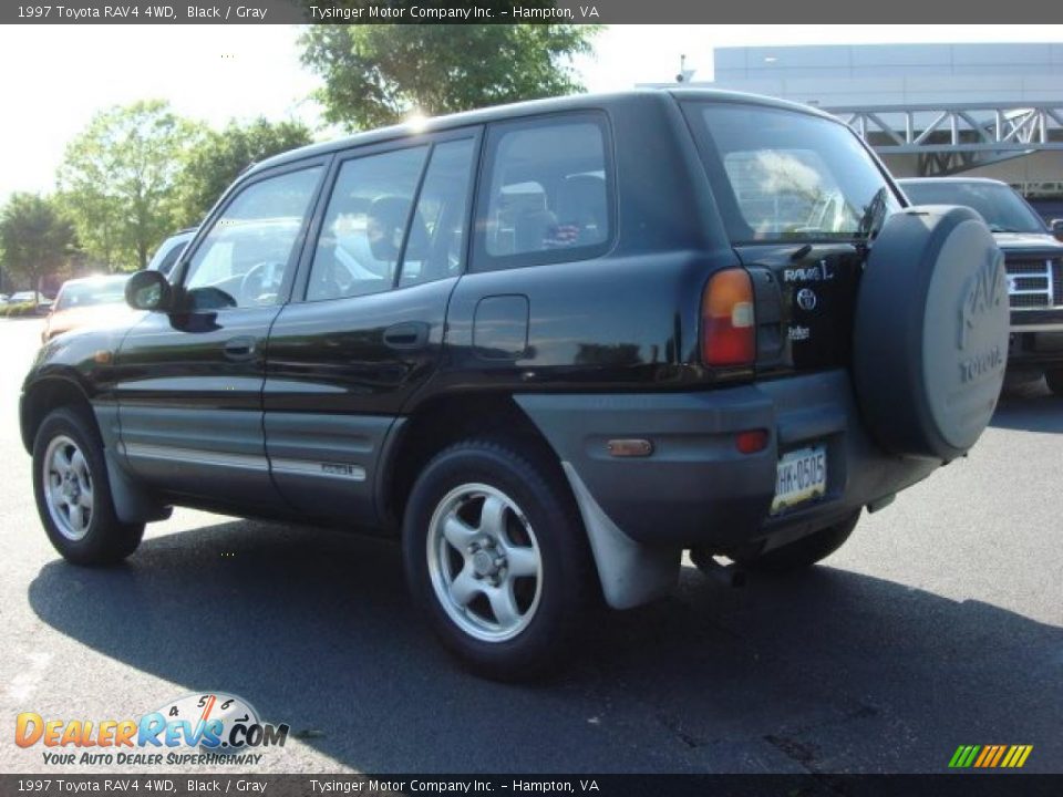 1997 Toyota RAV4 4WD Black / Gray Photo #3