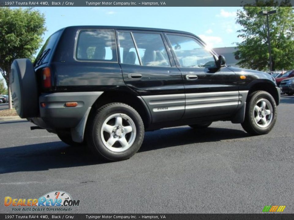 1997 Toyota RAV4 4WD Black / Gray Photo #4