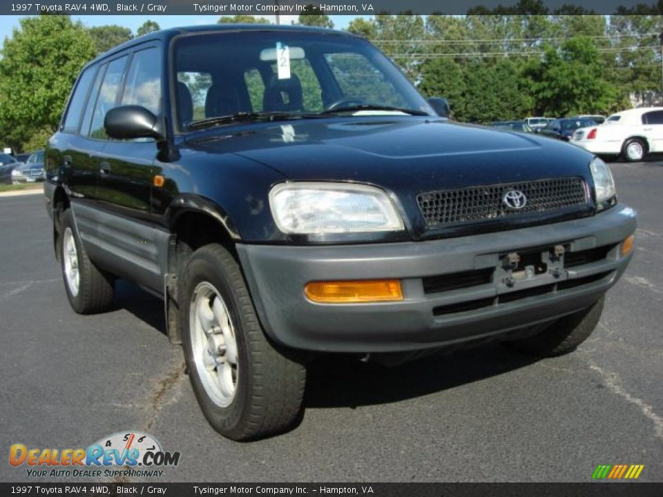 1997 Toyota RAV4 4WD Black / Gray Photo #6