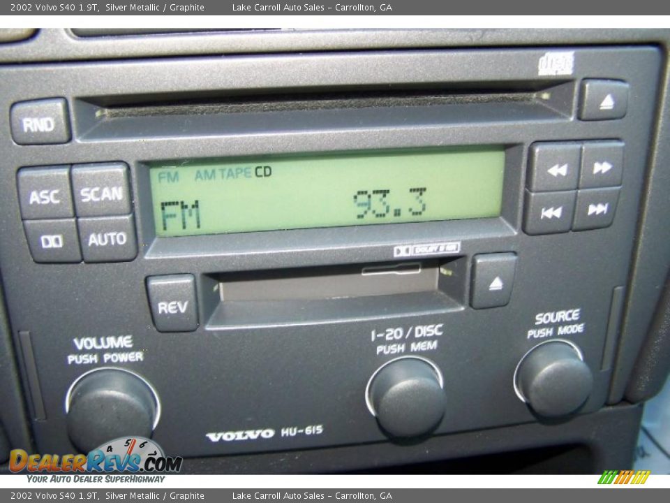 2002 Volvo S40 1.9T Silver Metallic / Graphite Photo #28